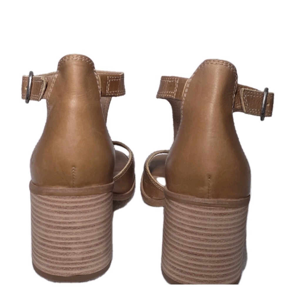 Lucky Brand Womens Sabeni T- Strap Block Heeled Strappy Sandals Tan Size 8.5 M - Picture 4 of 9